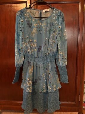 Bailey 44 Blue Floral Print Dress
